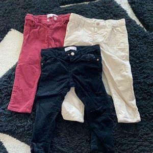 (3) Zara corduroy pants 18-24